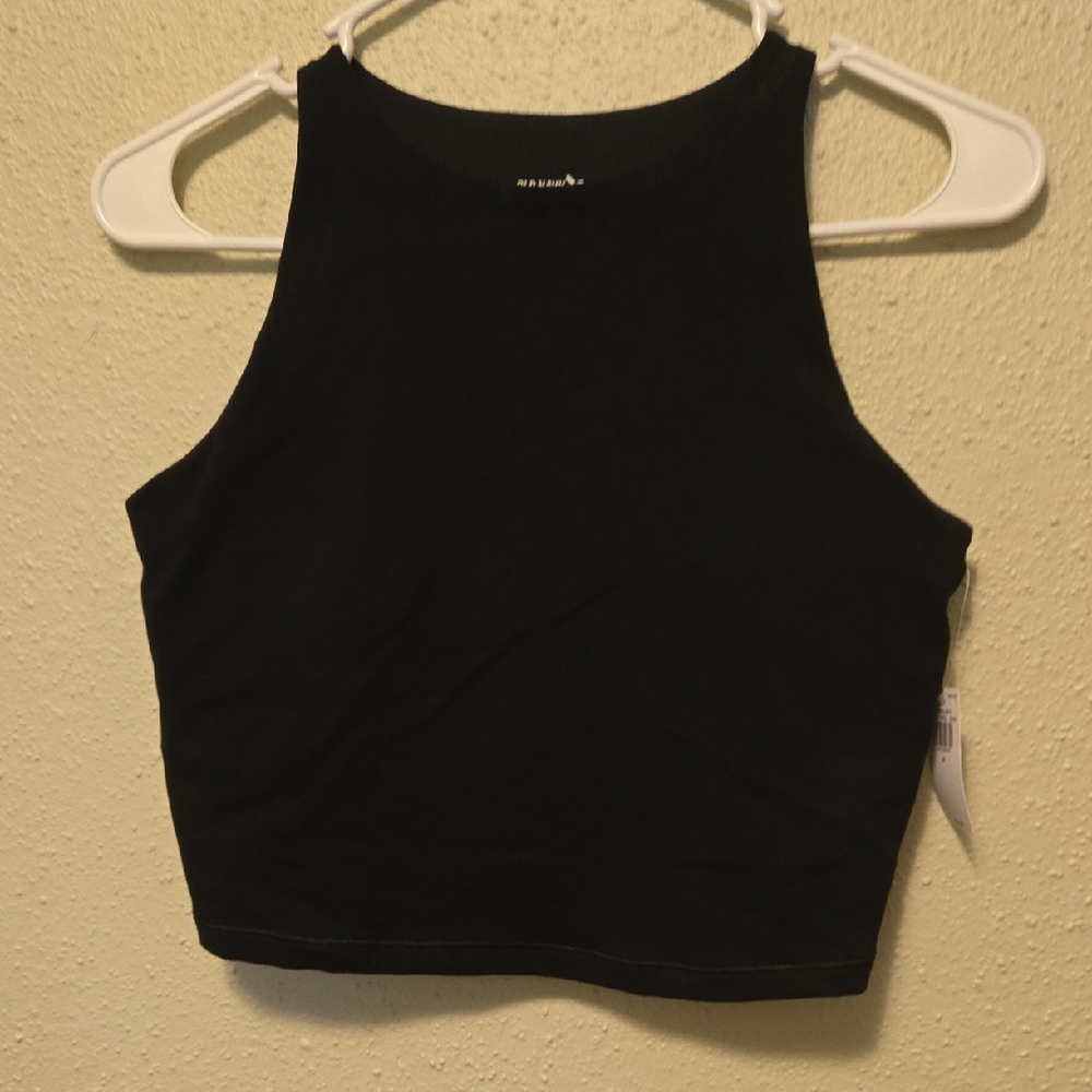 NWT Old Navy Black Halter Work Out Top